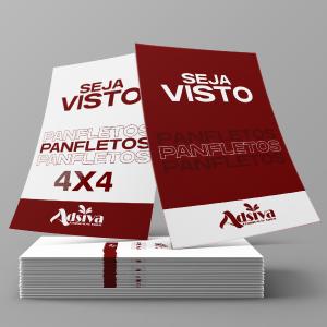 Panfletos Couche 90g 10x14cm 4x4 5000  Corte Reto 